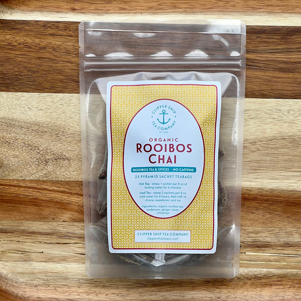 Rooibos Chai Organic Sachet Teabags – Clipper Ship Tea Company