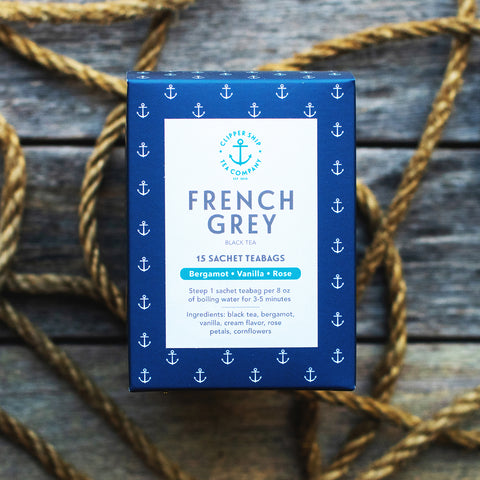 French Grey Pyramid Sachet Box
