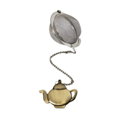 Teaball with Bronzed Charm - Flower + Teapot