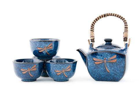 Teaset Dragonfly - 4 cups w/ 20oz Teapot